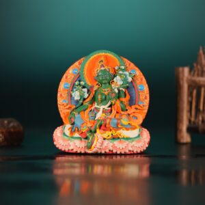Consecrated Green Tara Large votive Tsa-Tsa The Swift Compassion Savioress in Tantric Buddhism