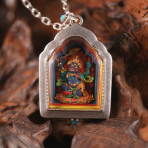Sacred Acala Shrine-Shaped Tsa-Tsa An Authentic Depiction of Fudō Myōō, the Immovable Wisdom King of Fierce Protection