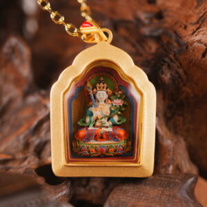 Sacred Akashagarbha Shrine-Shaped Tsa-Tsa An Authentic Depiction of Ākāśagarbha, the Bodhisattva of Infinite Treasures and Blessings