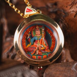Sacred Guru Padmasambhava (The Lotus-Born Master Who Subdues All) Round Tsa-Tsa Supreme Tantric Master, Conqueror of Negative Forces and Enlightened Protector of Beings