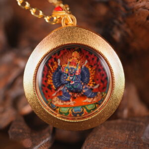 Sacred Ekavīra Yamantaka Round Tsa-Tsa Wrathful Conqueror of Death, Supreme Protector of Wisdom and Fearlessness