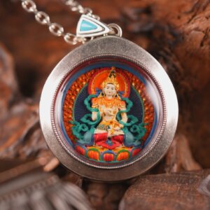 Sacred Vajrasattva (Dorje Sempa) Round Tsa-Tsa Embodiment of Purification, Radiant Source of Inner Clarity and Liberation