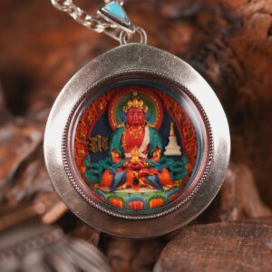 Sacred Amitāyus (Tsepame, the Buddha of Infinite Life) Round Tsa-Tsa Embodiment of Longevity, Vitality, and the Boundless Blessings of Wisdom and Compassion
