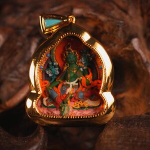 Sacred Green Tara (Jetsun Drolma, the Emanation of Avalokiteśvara) Mini Tsa-Tsa Swift Manifestation of Compassion, Protector Who Grants Peace, Prosperity, and Liberation